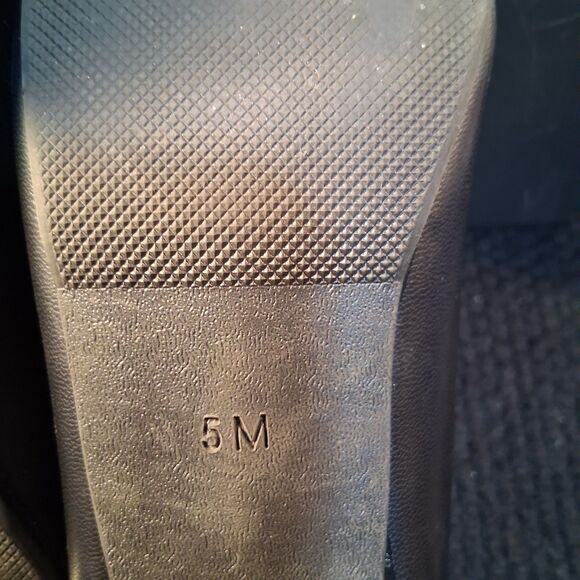 Star Tone Theatrical Tap Shoes Lace Up Black Kid's Unisex Heel Toe, Size 5M - Picture 10 of 13